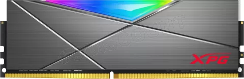 Photo de Barrette mémoire 8Go DIMM DDR4 Adata XPG SpectriX D50 RGB  3200Mhz (Gris)