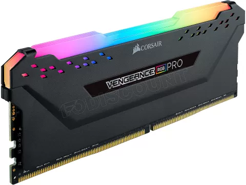 Photo de Barrette mémoire 8Go DIMM DDR4 Corsair Vengeance Pro RGB  3600Mhz (Noir)