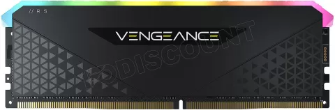 Photo de Barrette mémoire 8Go DIMM DDR4 Corsair Vengeance RS RGB  3200Mhz (Noir)