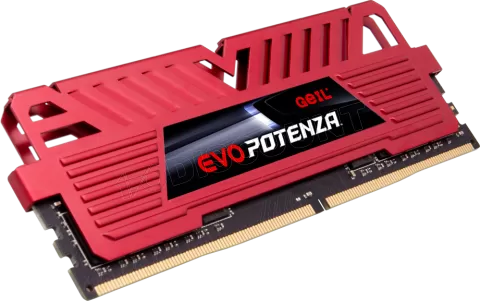 Photo de Barrette mémoire 8Go DIMM DDR4 GeIL Evo Potenza 3200Mhz (Rouge)