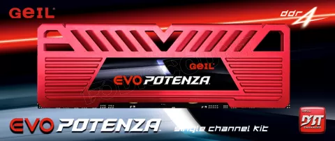 Photo de Barrette mémoire 8Go DIMM DDR4 GeIL Evo Potenza 3200Mhz (Rouge)