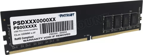 Photo de Barrette mémoire 8Go DIMM DDR4 Patriot Signature Line  3200Mhz (Noir)