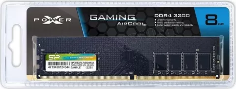 Photo de Barrette mémoire 8Go DIMM DDR4 Silicon Power XPower AirCool 3200Mhz (Noir)