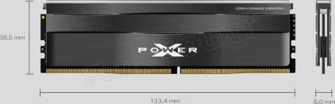 Photo de Barrette mémoire 8Go DIMM DDR4 Silicon Power XPower Zenith 3200Mhz (Noir)