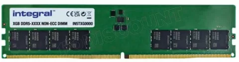 Photo de Barrette mémoire 8Go DIMM DDR5 Integral 4800MHz (Vert)