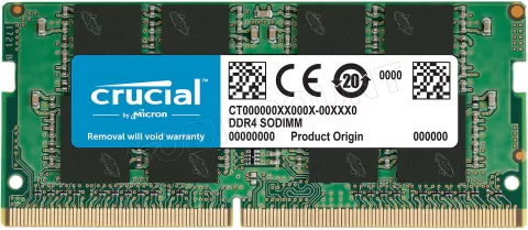 Photo de Barrette mémoire SODIMM 8Go DDR4 Crucial  3200Mhz (Vert)