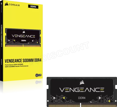 Photo de Barrette mémoire SODIMM DDR4 32Go Corsair Vengeance 3200Mhz (Noir)