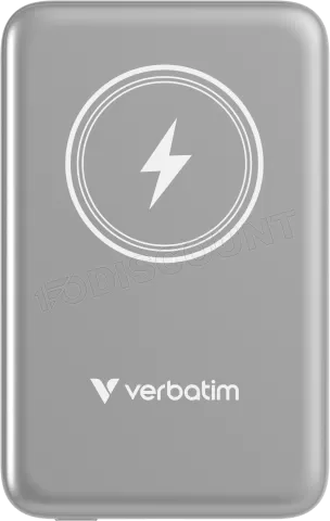 Photo de Batterie externe sans fil magnétique Verbatim Charge'N'Go - 10000 mAh (Gris)