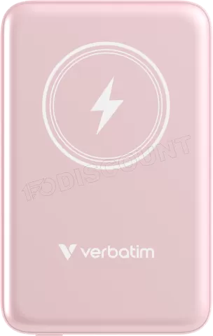 Photo de Batterie externe sans fil magnétique Verbatim Charge'N'Go - 10000 mAh (Rose)