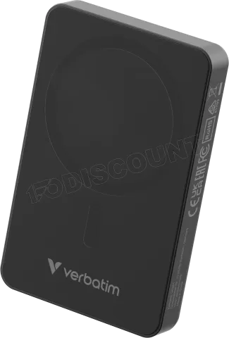 Photo de Batterie externe sans fil magnétique Verbatim Charge'n'Go Essentials - 10000mAh (Noir)