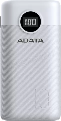 Photo de Batterie externe USB Adata P10000QCD - 10000mAh 22,5W (Blanc)