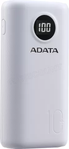 Photo de Batterie externe USB Adata P10000QCD - 10000mAh 22,5W (Blanc)