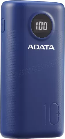 Photo de Batterie externe USB Adata P10000QCD - 10000mAh 22,5W (Bleu)