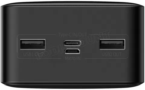 Photo de Batterie externe USB Baseus Bipow Digital Display - 30000mAh 15W (Noir)