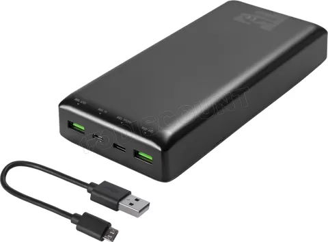 Photo de Batterie externe USB Deltaco - 30000mAh (Noir)