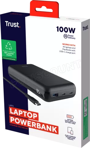 Photo de Batterie externe USB Trust Laro - 20000mAh 100W (Noir)