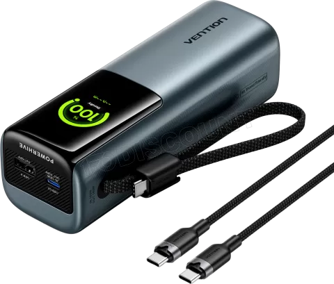 Photo de Batterie externe Vention FKGH0 + 1x USB-C 27000mAh (Gris)