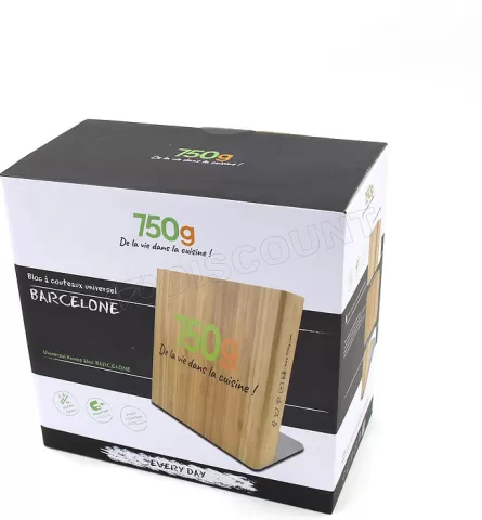 Photo de Bloc de 6 Couteaux de cuisine 750g Barcelone (Coloris Varié)