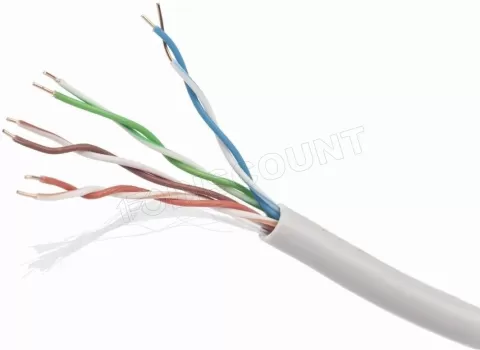 Photo de Bobine de câble RJ45 catégorie 6 F/UTP Gembird Monobrin - 100m (Gris)