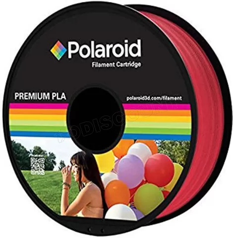 Photo de Bobine de Filament PLA Polaroid Premium 1,75 mm - 1Kg (Transparent Rouge)