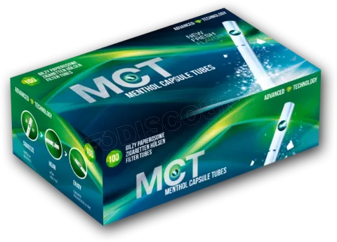 Photo de Boîte de 100 Tubes vides MCT Menthol