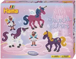 Photo de Boîte de 4000 perles Hama - Thème Chevaux Magiques