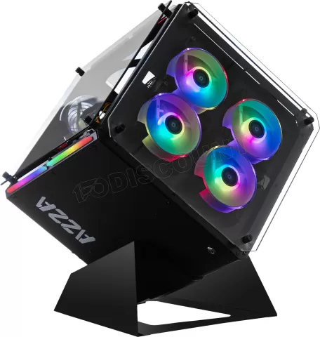 Photo de Boitier Cube ATX Azza Cube RGB avec panneaux vitrés (Noir)