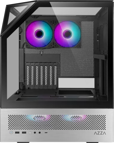 Photo de Boitier Cube E-ATX Sanctum RGB avec panneaux vitrés (Noir/Gris)