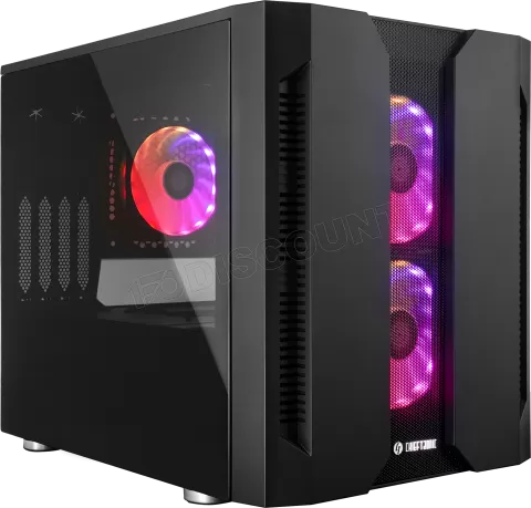 Photo de Boitier Cube Micro ATX Chieftec Chieftronic M2 RGB avec panneaux vitrés (Noir)