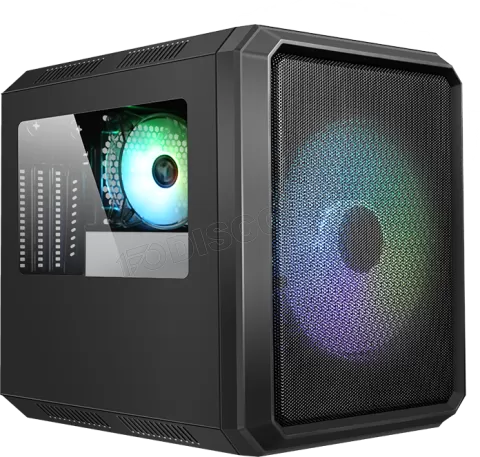 Photo de Boitier Cube Micro ATX iTek QBO 8 Evo RGB avec fenêtre (Noir)