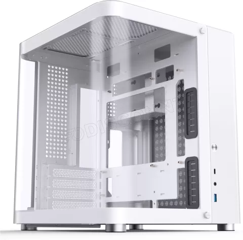 Photo de Boitier Cube Micro ATX Jonsbo TK-1 2.0 avec panneau vitré (Blanc)