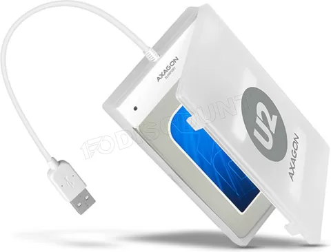 Photo de Boitier externe USB 2.0 Axagon ADSA-1S - S-ATA 2,5" (Blanc)