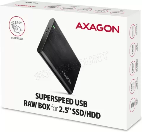 Photo de Boitier externe USB 3.0 Axagon EE25-A6M - S-ATA 2,5" (Noir)