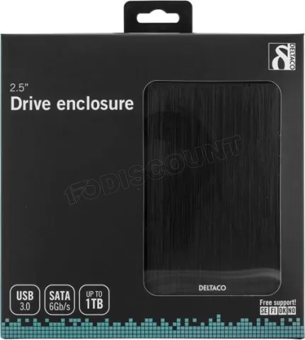 Photo de Boitier externe USB 3.0 Deltaco MAP-GD29U3 - S-ATA 2,5" (Noir)