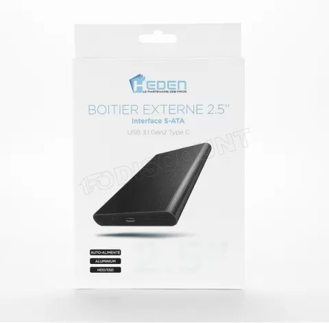 Photo de Boitier externe USB 3.1 Heden - S-ATA 2,5" (Noir)