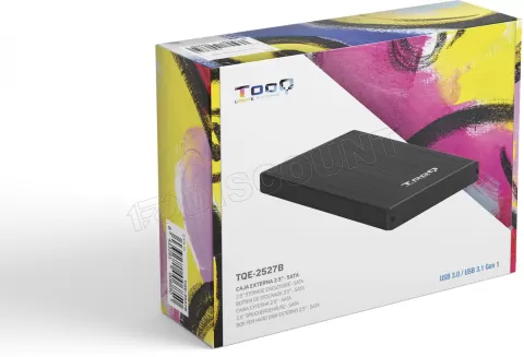 Photo de Boitier externe USB 3.1 TooQ TQE-2527 - S-ATA 2,5" (Noir)