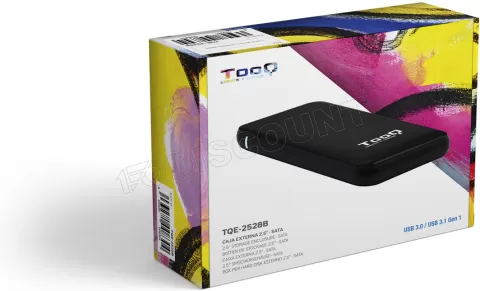 Photo de Boitier externe USB 3.1 TooQ TQE-2528 - S-ATA 2,5" (Noir)