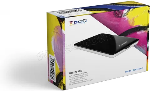 Photo de Boitier externe USB 3.1 TooQ TQE-2538 - S-ATA 2,5" (Noir)