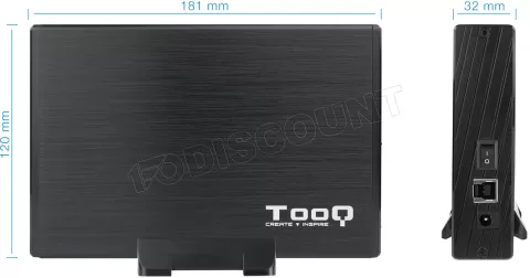 Photo de Boitier externe USB 3.1 TooQ TQE-3527 - S-ATA 3,5" (Noir)