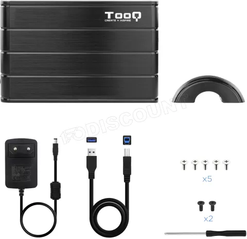 Photo de Boitier externe USB 3.1 TooQ TQE-3530 - S-ATA 3,5" (Noir)