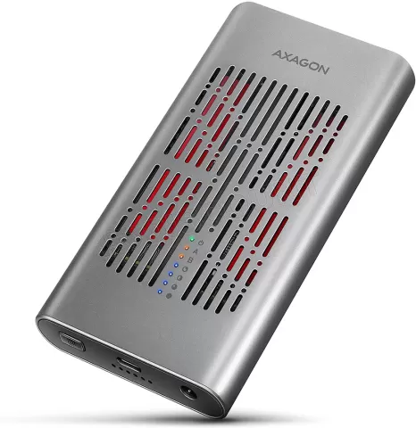 Photo de Boitier externe USB 3.2 Axagon Clone Master Box - 2x NVMe M.2 Type 2280 (Argent)