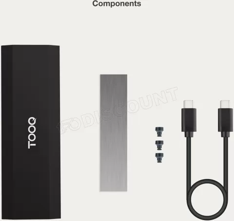Photo de Boitier externe USB-C 3.1 Tooq BETA - NVMe M.2 Type 2280 (Noir)