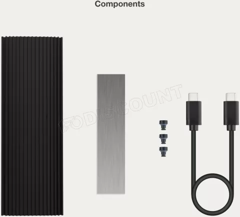 Photo de Boitier externe USB-C 3.1 Tooq Code - NVMe M.2 Type 2280 (Noir)