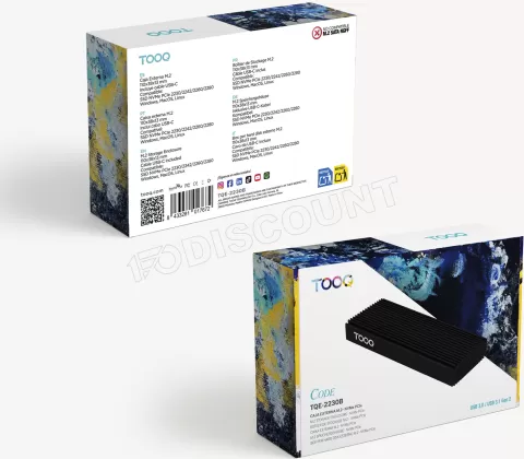 Photo de Boitier externe USB-C 3.1 Tooq Code - NVMe M.2 Type 2280 (Noir)