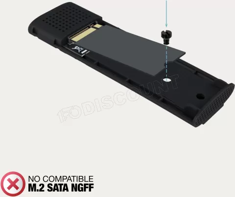 Photo de Boitier externe USB-C 3.1 Tooq Code - NVMe M.2 Type 2280 (Noir)