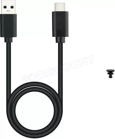 Photo de Boitier externe USB-C 3.2 Tooq Shinobi RGB - S-ATA/NVMe M.2 Type 2280 (Gris)