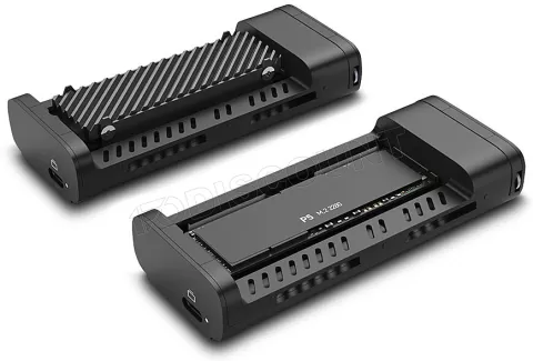 Photo de Boitier externe USB-C 4 Lindy - NVMe M.2 Type 2280 (Gris)
