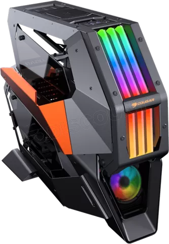 Photo de Boitier Grand Tour ATX Cougar Conquer 2 RGB avec panneaux vitrés (Noir/Orange)