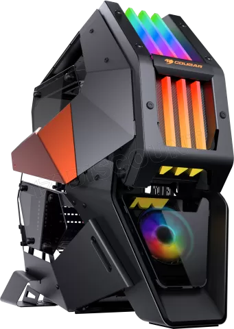 Photo de Boitier Grand Tour ATX Cougar Conquer 2 RGB avec panneaux vitrés (Noir/Orange)