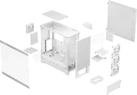 Photo de Boitier Grand Tour E-ATX Fractal Design Pop Air XL RGB avec panneau vitré (Blanc)